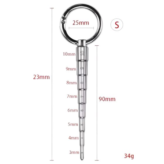 Rozsdamentes acél dilátor - S (ezüst)