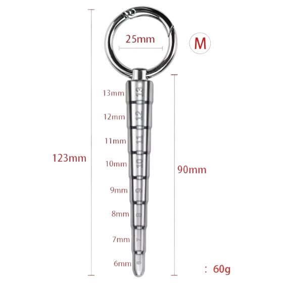 Rozsdamentes acél dilátor - M (ezüst)