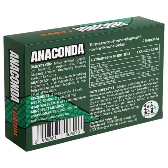 Anaconda - természetes étrend kiegészítő férfiaknak (4db)