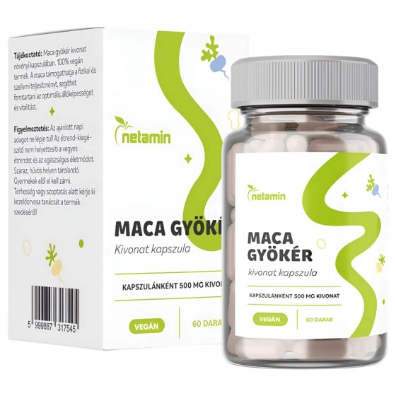 Netamin Maca 500 mg - étrend kiegészítő kapszula (60db)