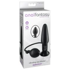 Anal Fantasy - pumpálható vibrációs anál plug (fekete)