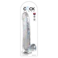 / King Cock Clear 11 - herés dildó (átlátszó)