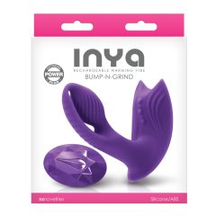   Inya Bump-N-Grind - rádiós, melegítő 2in1 csikló vibrátor (lila)