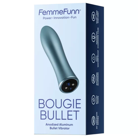 FemmeFunn Bougie - alumínium prémium vibrátor (ezüst)