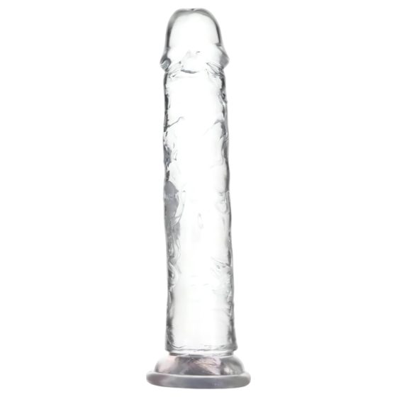 Addiction Crystal - tapadókorongos dildó (átlátszó) - 20cm