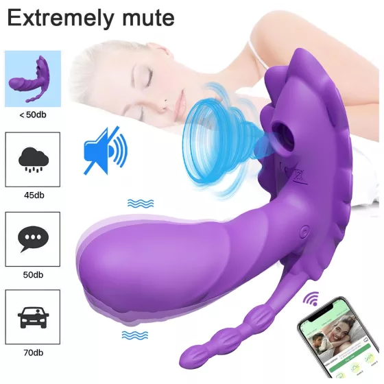 AlvUp - hordható App-vezérelt felhelyezhető vibrátor (lila)