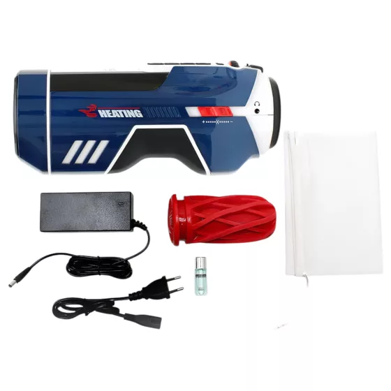 Leten SM Future Pro - hálózati lökő, nyögő, szorító, melegítő maszturbátor (kék)