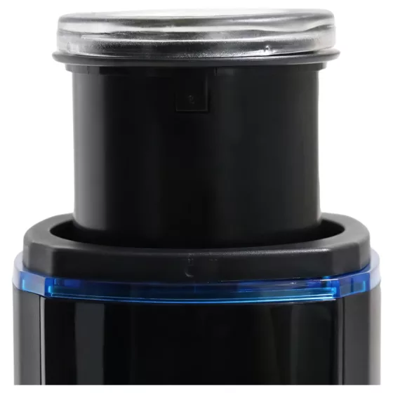 Leten SM320 - nyögő, lökő, melegítő maszturbátor (fekete)