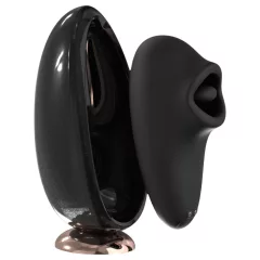   Sex HD Mirror - melegítő funkciós nyelves csiklóizgató vibrátor (fekete)