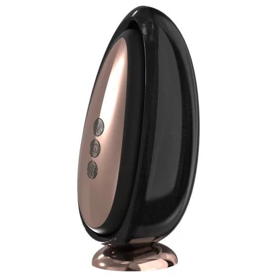 Sex HD Mirror - melegítő funkciós nyelves csiklóizgató vibrátor (fekete)