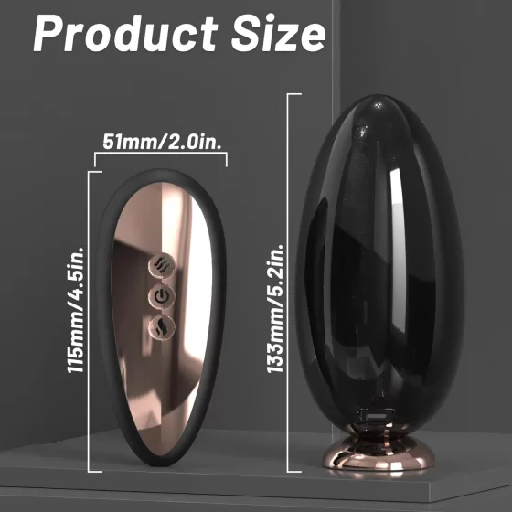 Sex HD Mirror - melegítő funkciós nyelves csiklóizgató vibrátor (fekete)