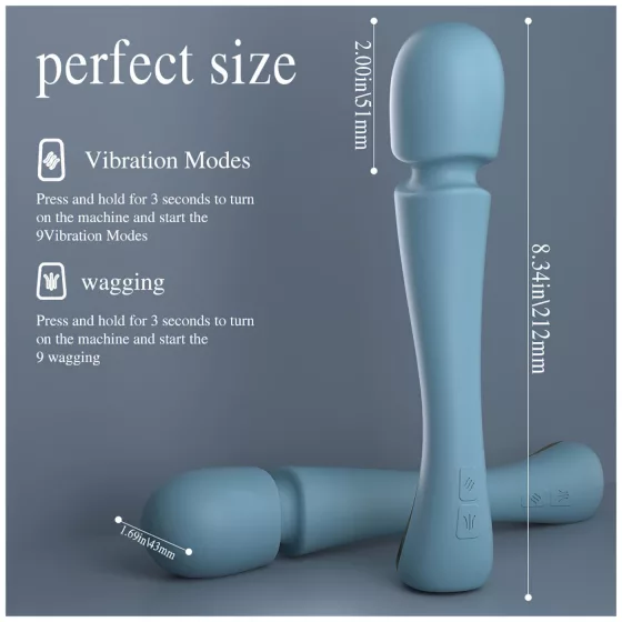 SEX HD Dancer - wand masszírozó vibrátor (türkiz)