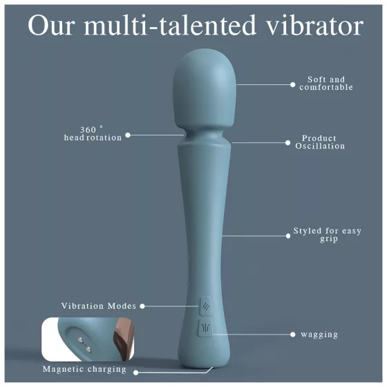 SEX HD Dancer - wand masszírozó vibrátor (türkiz)