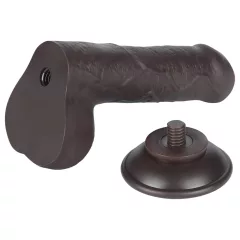   Lovetoy Sliding-Skin - herés kétrétegű dildó - 18,3cm (barna)
