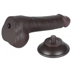   Lovetoy Sliding-Skin - herés kétrétegű dildó - 19,5cm (barna)