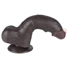   Lovetoy Sliding-Skin - herés kétrétegű dildó - 20cm (barna)