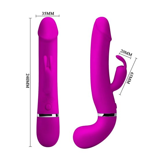 Pretty Love Henry - csiklókaros, spriccelő vibrátor (pink)