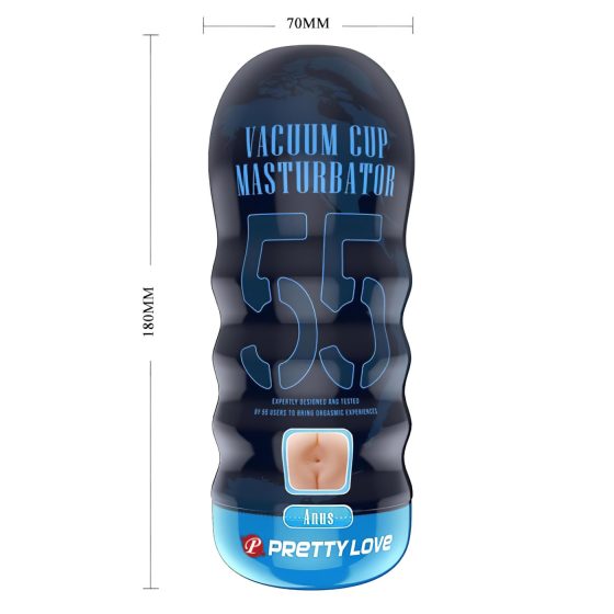 Pretty Love Vacuum Cup - élethű műpopsi maszturbátor (natúr)