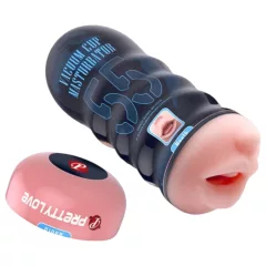   Pretty Love Vacuum Cup - élethű száj maszturbátor férfiaknak (testszínű)