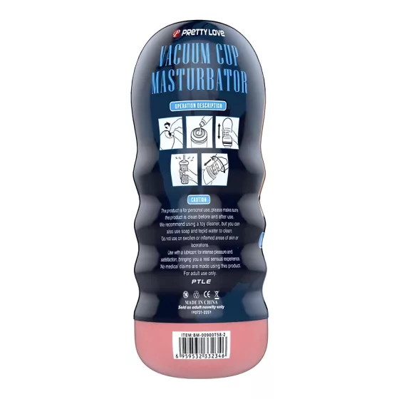 Pretty Love Vacuum Cup - élethű száj maszturbátor férfiaknak (testszínű)
