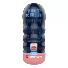   Pretty Love Vacuum Cup - élethű száj maszturbátor férfiaknak (testszínű)