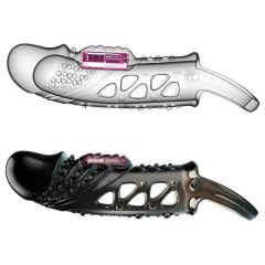   Pretty Love Cecelia - heregyűrűs, vibrációs péniszköpeny (fekete)