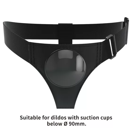 Pretty Love Bobby - univerzális strap-on hám bugyi (fekete)
