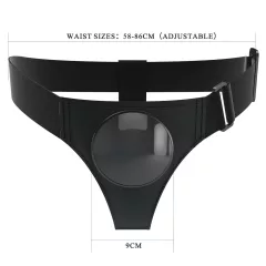   Pretty Love Bobby - univerzális strap-on hám bugyi (fekete)