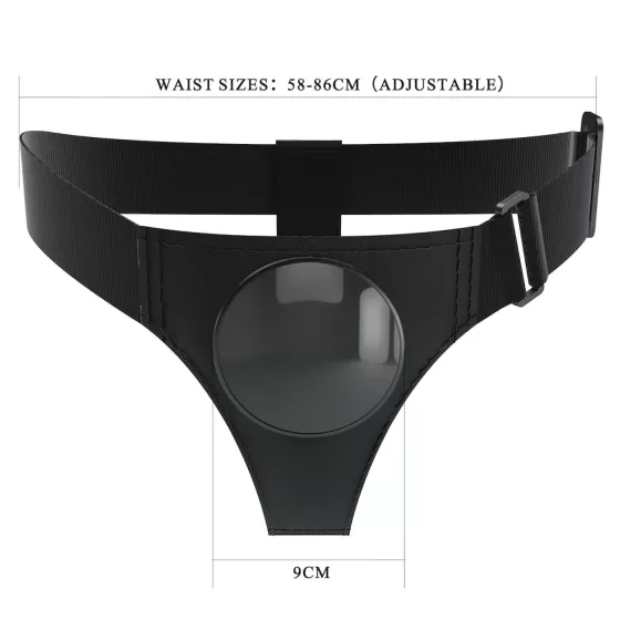 Pretty Love Bobby - univerzális strap-on hám bugyi (fekete)
