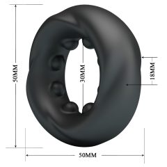 Crazy Bull - stimuláló péniszgyűrű (fekete)