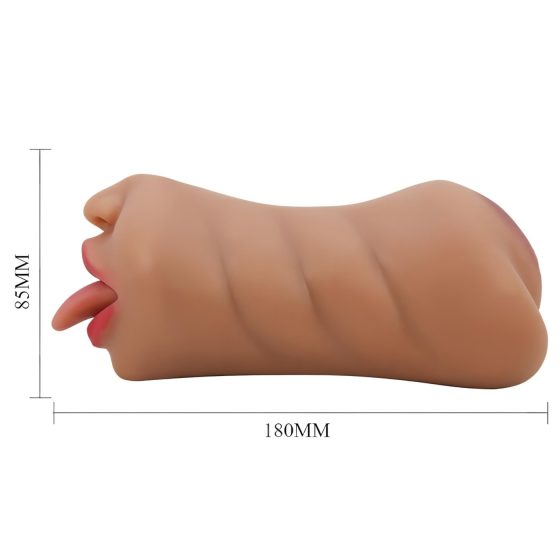 Crazy Bull - száj-és punci maszturbátor (natúr)