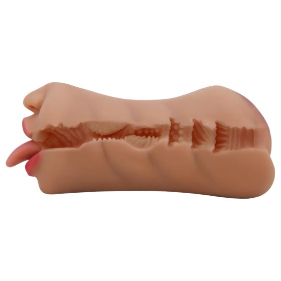 Crazy Bull - száj-és punci maszturbátor (natúr)