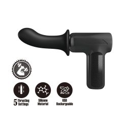   Pretty Love Dj Doctor - lökő puncipisztoly vibrátor (fekete)