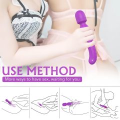   Sex HD Iris - 2 motoros melegítő masszírozó vibrátor (lila)