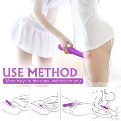   Sex HD Iris - 2 motoros melegítő masszírozó vibrátor (lila)