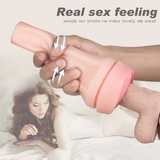 Sex HD Marcus - élethű műpunci tokban maszturbátor (fekete-natúr)