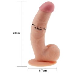   Lovetoy Ultra Soft - rugalmas, élethű dildó - 21,5cm (natúr)