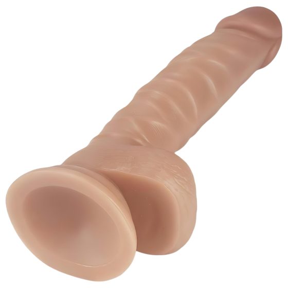 Lovetoy Real Extreme - tapadókorongos dildó - 21cm (natúr)