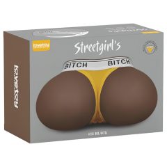   Lovetoy Streetgirl's 12 - műpunci torzó és tanga (sötét natúr)