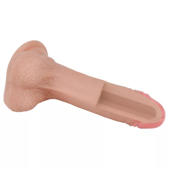 Lovetoy Nature Cock - kétrétegű élethű dildó - 18cm (natúr)