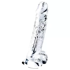   Lovetoy Flawless Clear - tapadókorongos dildó - 19cm (átlátszó)