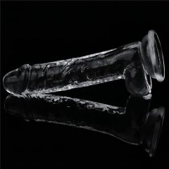   Lovetoy Flawless Clear - tapadókorongos dildó - 19cm (átlátszó)