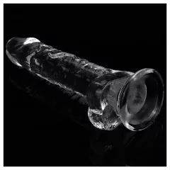  Lovetoy Flawless Clear - tapadókorongos dildó - 19cm (átlátszó)