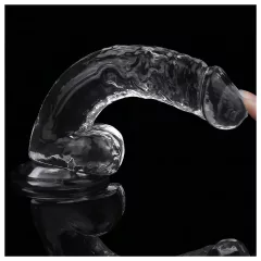   Lovetoy Flawless Clear - tapadókorongos dildó - 19cm (átlátszó)
