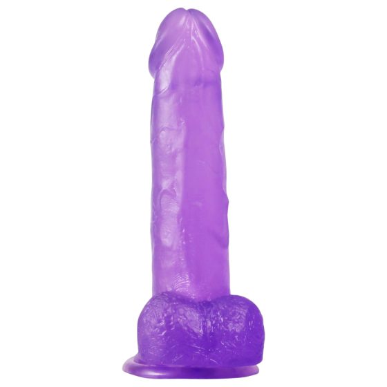 Lovetoy Jelly Studs - tapadókorongos dildó - 20cm (lila)