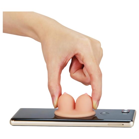 Lovetoy - tapadókorongos telefon tartó - cicis (natúr)