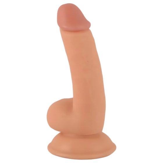 Mr. Rude - tapadókorongos, herés élethű dildó - 18cm (natúr)