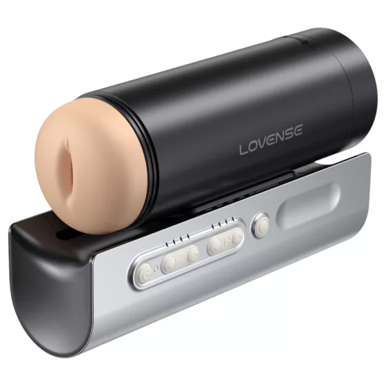 Lovense Solace Pro - appvezérelt lökő maszturbátor férfiaknak (fekete)