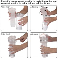   Tracy's Dog Crystal - élethű műpunci maszturbátor (átlátszó)