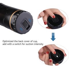   Tracy's Dog Cup - élethű műpopsi maszturbátor (fekete-natúr)